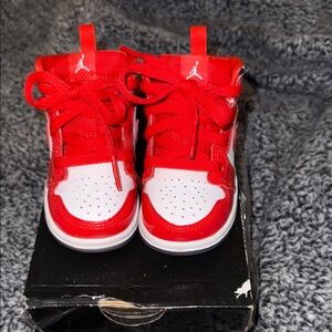 Red and White Jordan 1 mid